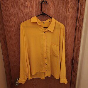 Yellow button up shirt or blouse: professional work corporate soft